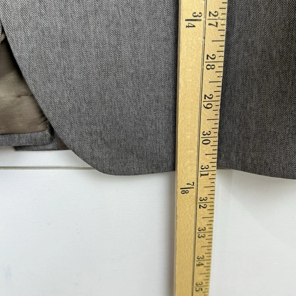 BANANA REPUBLIC TAILORED SLIM‎ FIT HERRINGBONE MUSHROOM BLAZER Men 42R